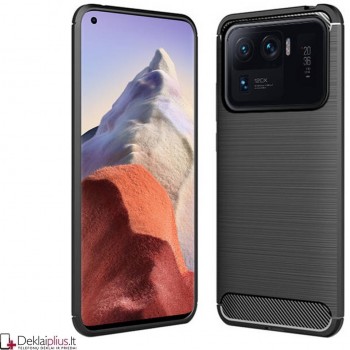 Carbon guminis dėklas - juodas (Xiaomi Mi 11 Ultra)